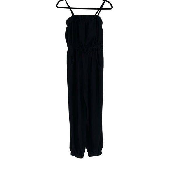 Everlane Black Elastic Sleeveless Cropped Romper The Party of One Jumpsuit XS - Picture 4 of 9